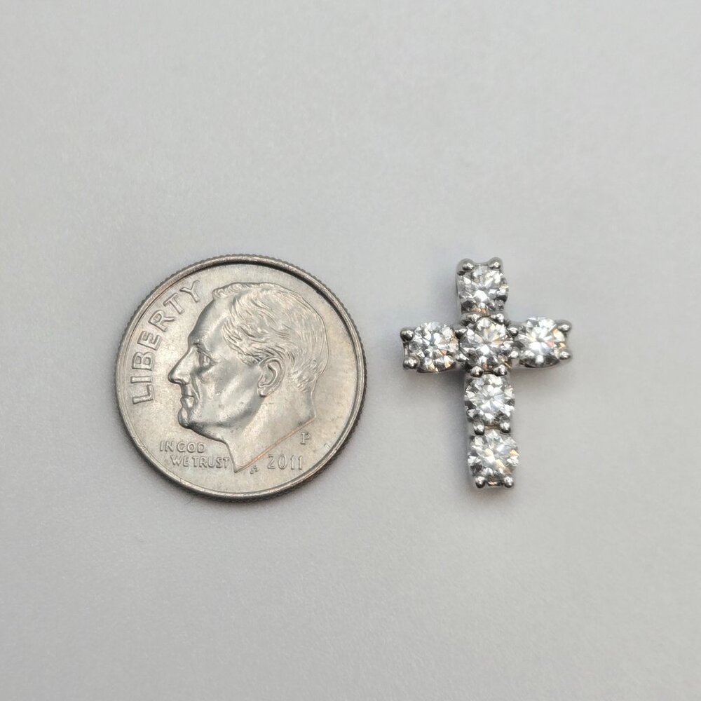 Roberto Coin 1 CTW Diamond Cross Pendant - Picture 7 of 7